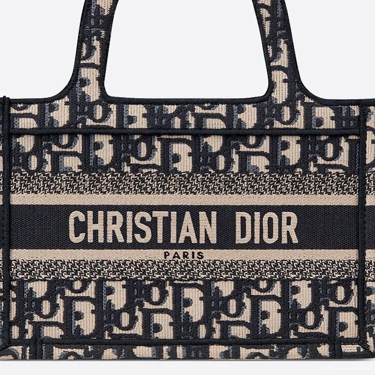 Cheap Tote Motif Blue Canvas Oblique Book Dior Mini 0720 Luxury